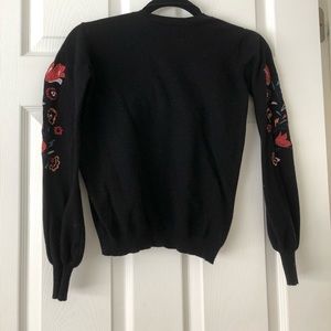 Beautiful and classy embroidered black turtleneck